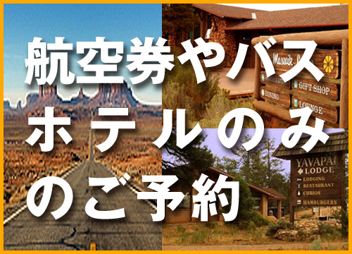 航空券やバス、ホテルのみのご予約